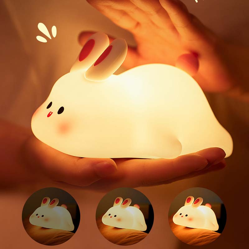 Silikone Kanin Natlampe: Blødhed og Nattet sikkerhed