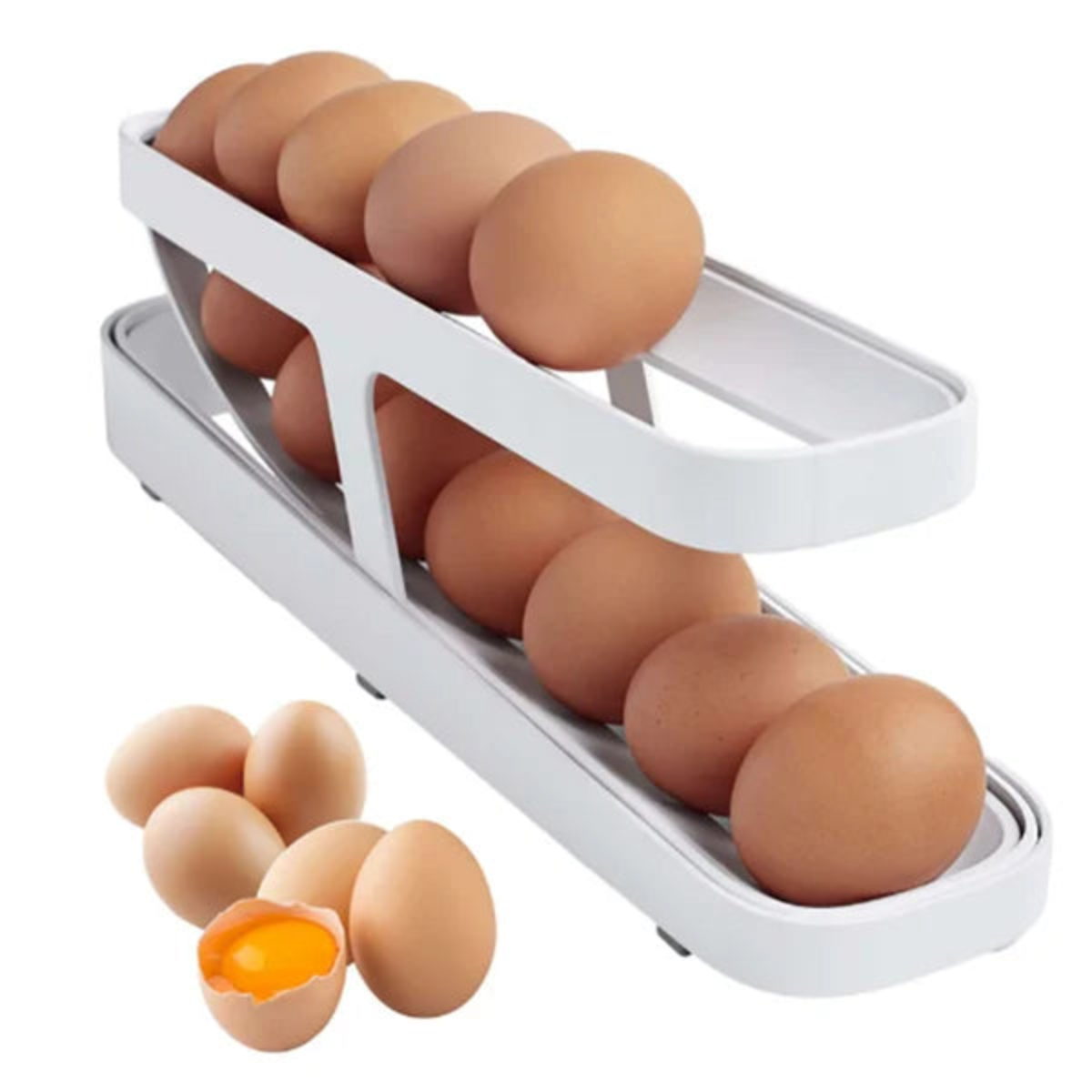 Porta-huevos elegante para un almacenamiento compacto y práctico