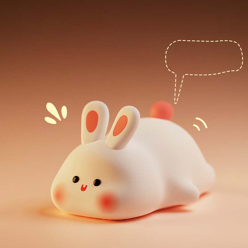 Silicone Rabbit Night Light: Softness and Nighttime Safety 