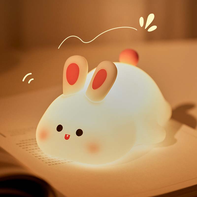 Silicone Rabbit Night Light: Softness and Nighttime Safety 