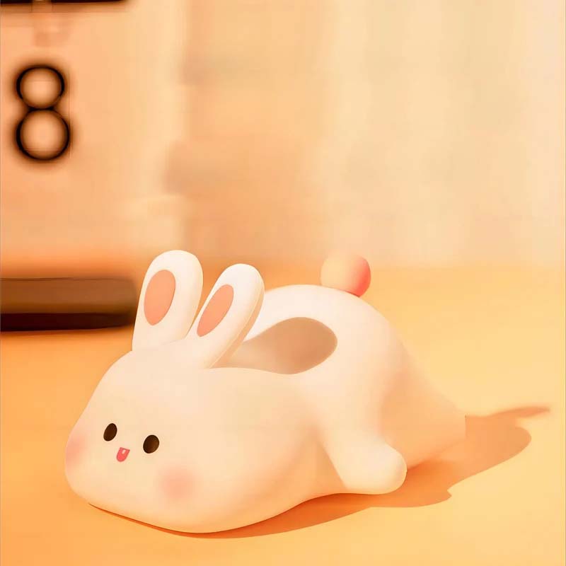 Silicone Rabbit Night Light: Softness and Nighttime Safety 