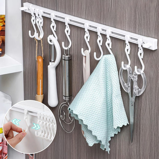 Crochet deslizante multifuncional: Organize facilmente seus espaços